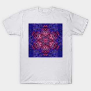 Weave Mandala Blue and Pink T-Shirt